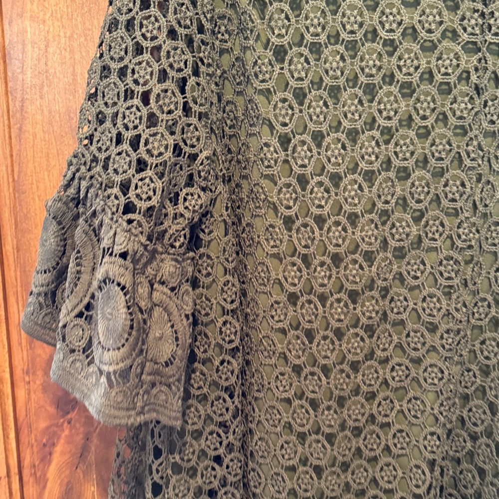 Lane Bryant  Forest Green Lace Midi Dress - Picture 6 of 8